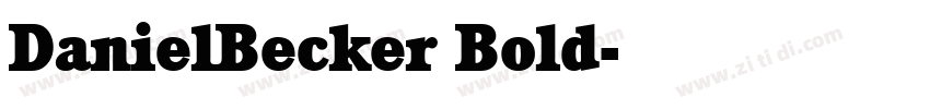 DanielBecker Bold字体转换
